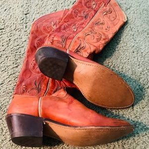 Vintage Leather Cowboy Boots